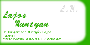 lajos muntyan business card